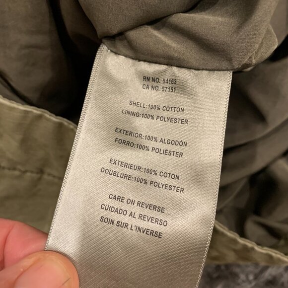 Levis Jacket Mens Medium Army Green Full Zip and Snap Pockets Trucker SZ XL - Picture 5 of 7